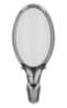 Afbeeldingen van Siro Kapstokhaak metaal - boorafstand 24mm/L 77mm/H 29mm/B 34mm antiek zilver/wit 