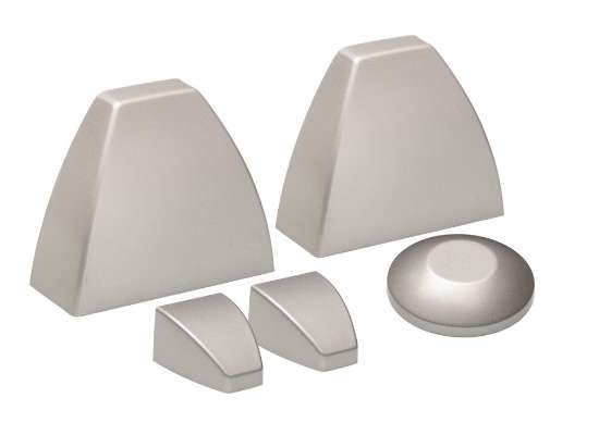 Afbeeldingen van Dorma eindkappen-Set TS90-Impulse Zilver