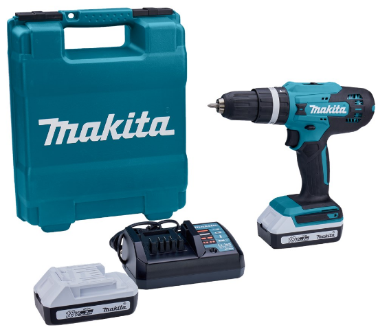Afbeeldingen van Makita boor-/schroefmachine HP488DWAE - 18V 2x 2.0Ah accu's - Inclusief lader in koffer 