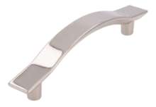 Afbeeldingen van Siro Meubelgreep metaal - boorafstand 96mm/L 123mm/H 27mm/B 16mm - nikkel glanzend 
