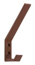 Afbeeldingen van Siro Kapstokhaak kunststof - boorafstand 19,5mm/L 134mm/H 91mm/B 18mm bruin 