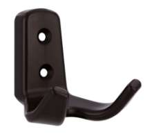 Afbeeldingen van Siro Kapstokhaak kunststof - boorafstand 20mm/L 62mm/H 62mm/B 57mm - bruin 