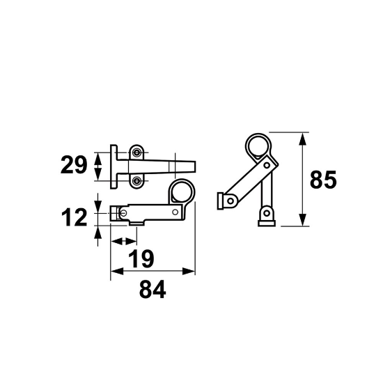 Afbeeldingen van Axafix Combi-raamuitzetter 2488-50-81 - 84mm - RVS/zwart 