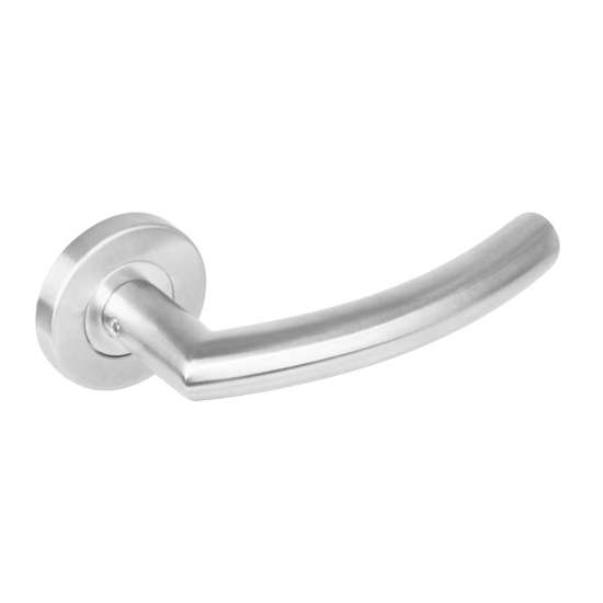 Afbeeldingen van INTERSTEEL Gatdeel rechts half rond 90° op rond rozet staal met 7mm nok rvs 1277