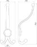Afbeeldingen van Siro Kapstokhaak metaal - boorafstand 23mm/L 188mm/H 78mm/B 72mm - antiek messing 