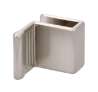 Afbeeldingen van Siro Spiegeldeurgreep metaal - L 27mm/H 21mm/B 20mm RVS effect/wit 