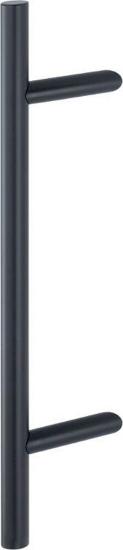 Afbeeldingen van Hoppe beugelgreep E5012 - Ø30mm lengte 700mm steekmaat 500mm - T-greep mat zwart gepoedercoat