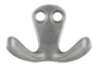 Afbeeldingen van Siro Kapstokhaak metaal - boorafstand 8mm/L 33mm/H 22mm/B 44mm - gepolijst aluminium 