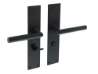 Afbeeldingen van INTERSTEEL Deurkruk Jura met schild 250x55x2mm WC63/8 zwart 0583