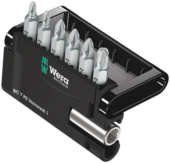 Afbeeldingen van Wera Bitset pozidriv Bit-Check 7 PZ Universal 1