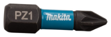 Afbeeldingen van Makita Slagschroefbit X Impact Black - PZ1x25mm