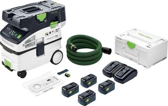 Afbeeldingen van Festool accu-stofafzuiger CTLC MIDI I-Plus - 18V 4x5.0Ah Li-on accu - inclusief snellader 