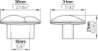 Afbeeldingen van Siro Meubelgreep kunststof - boorafstand 16mm/L 36mm/H 21mm/B 31mm - wit 