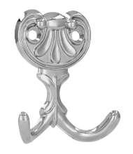 Afbeeldingen van Siro Kapstokhaak metaal - boorafstand 24mm/L 66mm/H 20mm/B 56mm chroom glanzend 