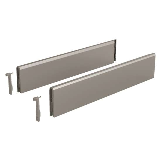 Afbeeldingen van Hettich TopSide ArciTech,  650 mm, (186/ 94, 218/126) champagne, links en rechts