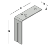Afbeeldingen van GB Vloerhoek 175x175 60x5 Zink-Magnesium