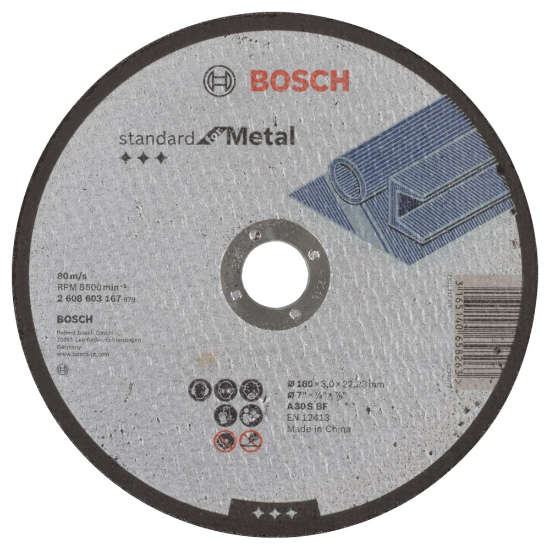 Afbeeldingen van Bosch Doorslijpschijf recht Standard for Metal