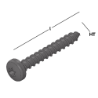 Afbeeldingen van GB spaanplaatschroef - HT 4,0x30x180mm - zwart verzinkt