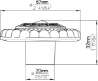 Afbeeldingen van Siro Meubelknop metaal - L 67mm/H 32mm/B 67mm antiek messing/ transparant 