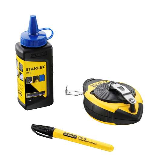 Afbeeldingen van Stanley slaglijnmolen FatMax - 30 meter - met eindhaak, slaglijpoeder en markeerstift