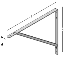 Afbeeldingen van GB plankdrager demontabel - 400x500mm - wit