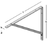 Afbeeldingen van GB plankdrager demontabel - 400x500mm - wit