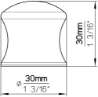 Afbeeldingen van Siro Meubelknop kunststof - L 30mm/H 30mm/B 30mm - bruin 
