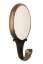 Afbeeldingen van Siro Kapstokhaak metaal - boorafstand 24mm/L 77mm/H 29mm/B 34mm antiek messing/ beige 