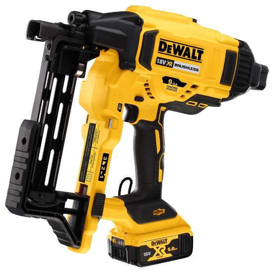 Afbeeldingen van DeWalt brushless tacker DCFS950P2-QW - 18V XR 9Ga 2x 5.0Ah accu - voor hekwerk in standaard koffer 