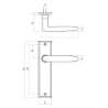 Afbeeldingen van INTERSTEEL Deurkruk Sophie met schild 181x41x7mm blind mat zwart 0225