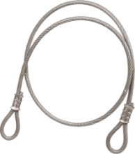 Afbeeldingen van Kelfort Slotkabel - 8-10mm 180cm - pvc met 2 Ogen 10cm 