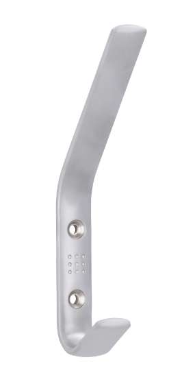 Afbeeldingen van Siro Kapstokhaak metaal - boorafstand 32mm/L 150mm/H 63mm/B 18mm - chroom mat 