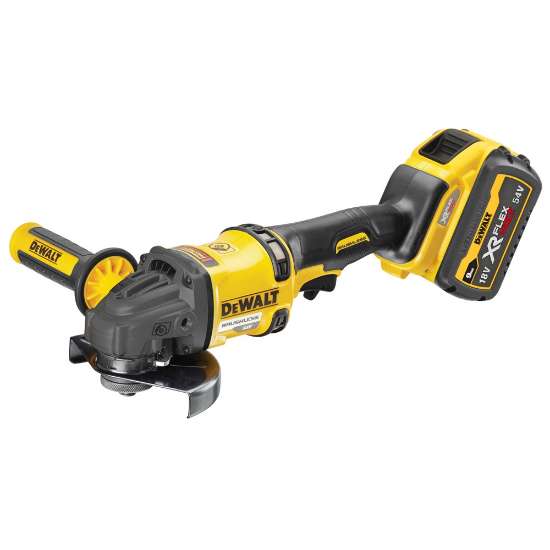 Afbeeldingen van DeWALT 54v xr flexvolt haakse slijper 125mm - 2x 9.0ah accu's en snellader