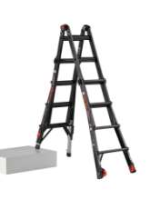Afbeeldingen van Altrex vouwladder Velocity Black Pro - 4x4 sporten - 5.54 meter werkhoogte