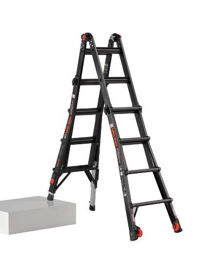Afbeeldingen van Altrex vouwladder Velocity Black Pro - 4x4 sporten - 5.54 meter werkhoogte