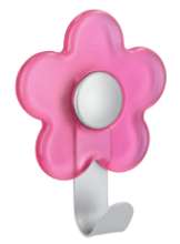 Afbeeldingen van Siro Kapstokhaak metaal - L 100mm/H 30mm/B 77mm roze/aluminium 