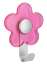 Afbeeldingen van Siro Kapstokhaak metaal - L 100mm/H 30mm/B 77mm roze/aluminium 