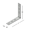 Afbeeldingen van GB Betonhoek Scharnierbaar 400x400 80x6 Elektrolytisch Verzinkt