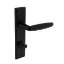 Afbeeldingen van INTERSTEEL Deurkruk Sophie met schild 181x41x7mm WC63/8mm mat zwart 0225