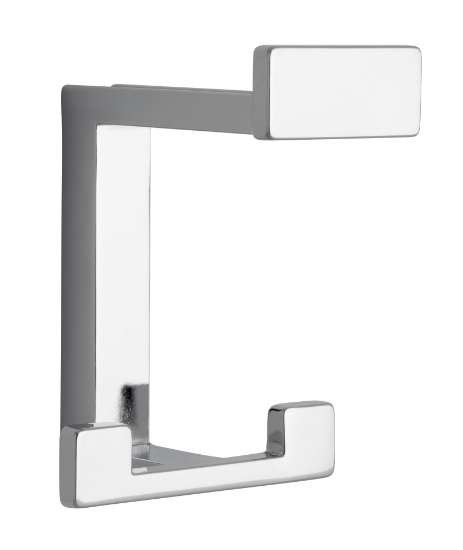 Afbeeldingen van Siro Kapstokhaak metaal - boorafstand 32mm/L 92mm/H 80mm/B 70mm chroom glanzend 