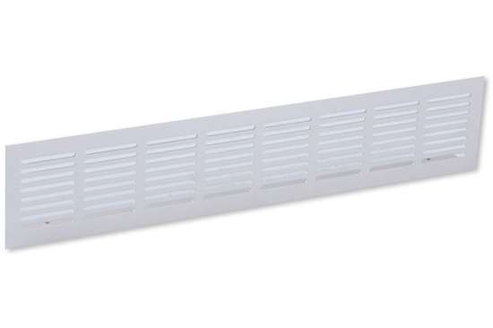 Afbeeldingen van Alum. ventilatiestrip  400x 80mm blank gean.