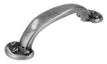 Afbeeldingen van Siro Meubelgreep metaal - boorafstand 96mm/L 144mm/H 30mm/B 36mm - antiek zilver 