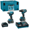 Afbeeldingen van Makita combset DK0198G201 - 40V Max 2x2.5Ah accu - inclusief oplader in Mbox