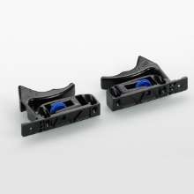 Afbeeldingen van Hettich Snapper voor houten schuifladen met in een groef geplaatste bodem (Quadro 25 en Quadro V6), links