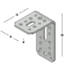 Afbeeldingen van GB XS-hoek - 100x150mm 72x5mm - zink magnesium