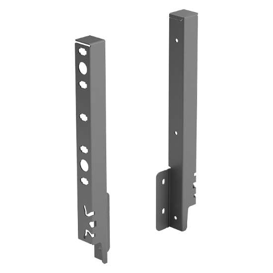 Afbeeldingen van Hettich Set achterwandverbinders ArciTech  250 mm, antraciet, links en rechts