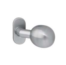 Afbeeldingen van INTERSTEEL Knop bol/schuin vast op rozet ovaal 4mm RVS 2165
