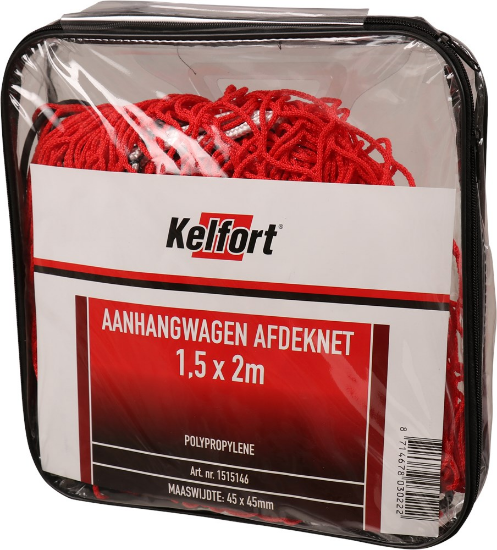 Afbeeldingen van Kelfort Aanhangwagennet - 1.5x2.0 meter - grofmazig 