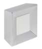 Afbeeldingen van Siro Meubelknop metaal - L 39mm/H 16mm/B 39mm chroom glanzend/wit 