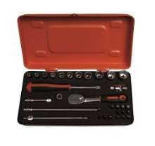 Afbeeldingen van Bahco dopsleutelset 31 delig 1/4'' met metalen doos